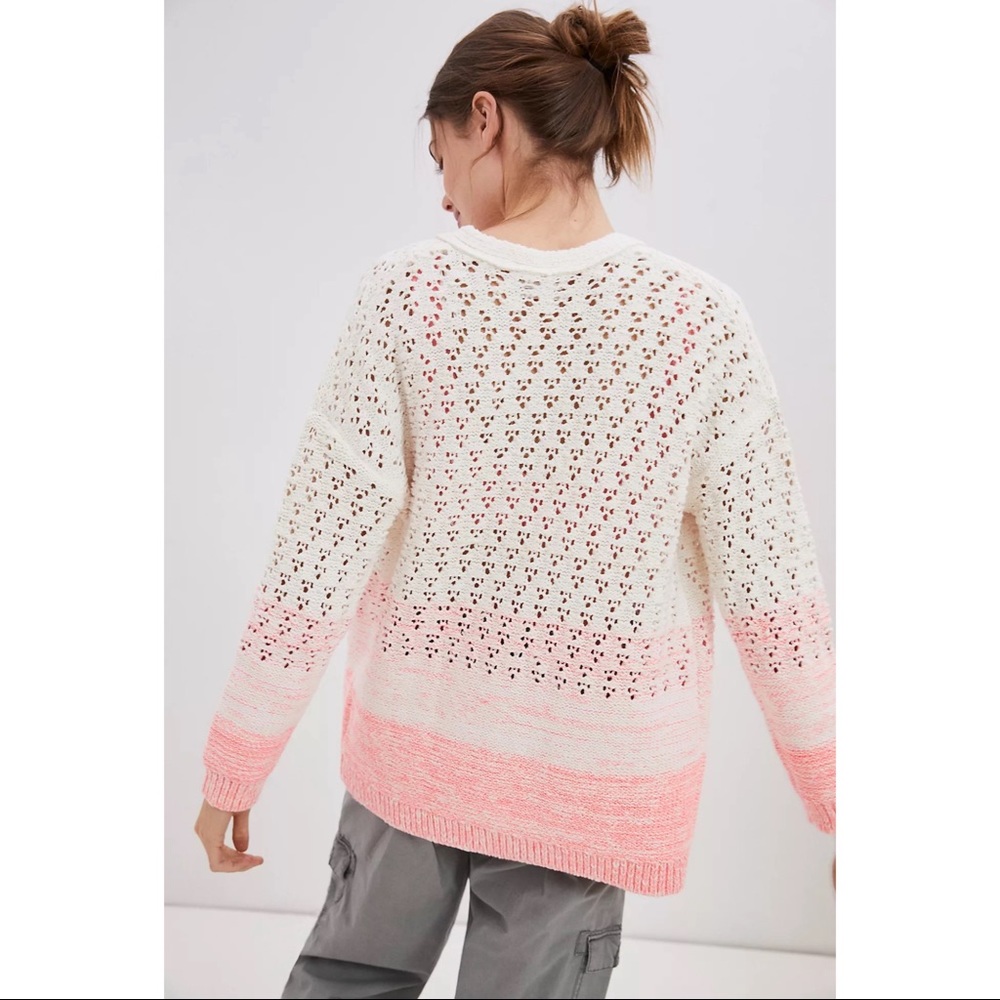 Anthropologie Faustia Cardigan - Pink Ombré- NWT - SZ XL - Picture 3 of 8